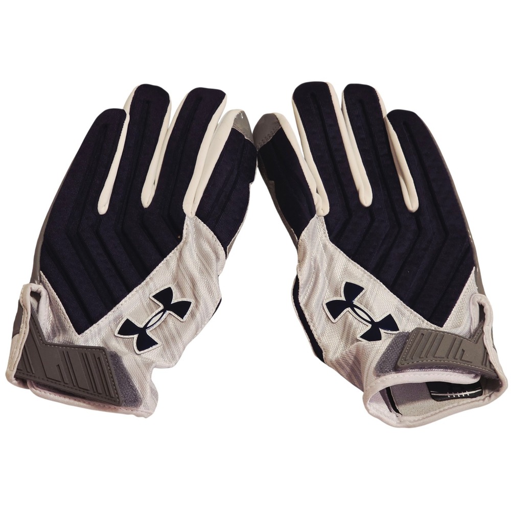 Under Armour FIERCE III Football Receiver Gloves White Black Men's XL GrabTack
